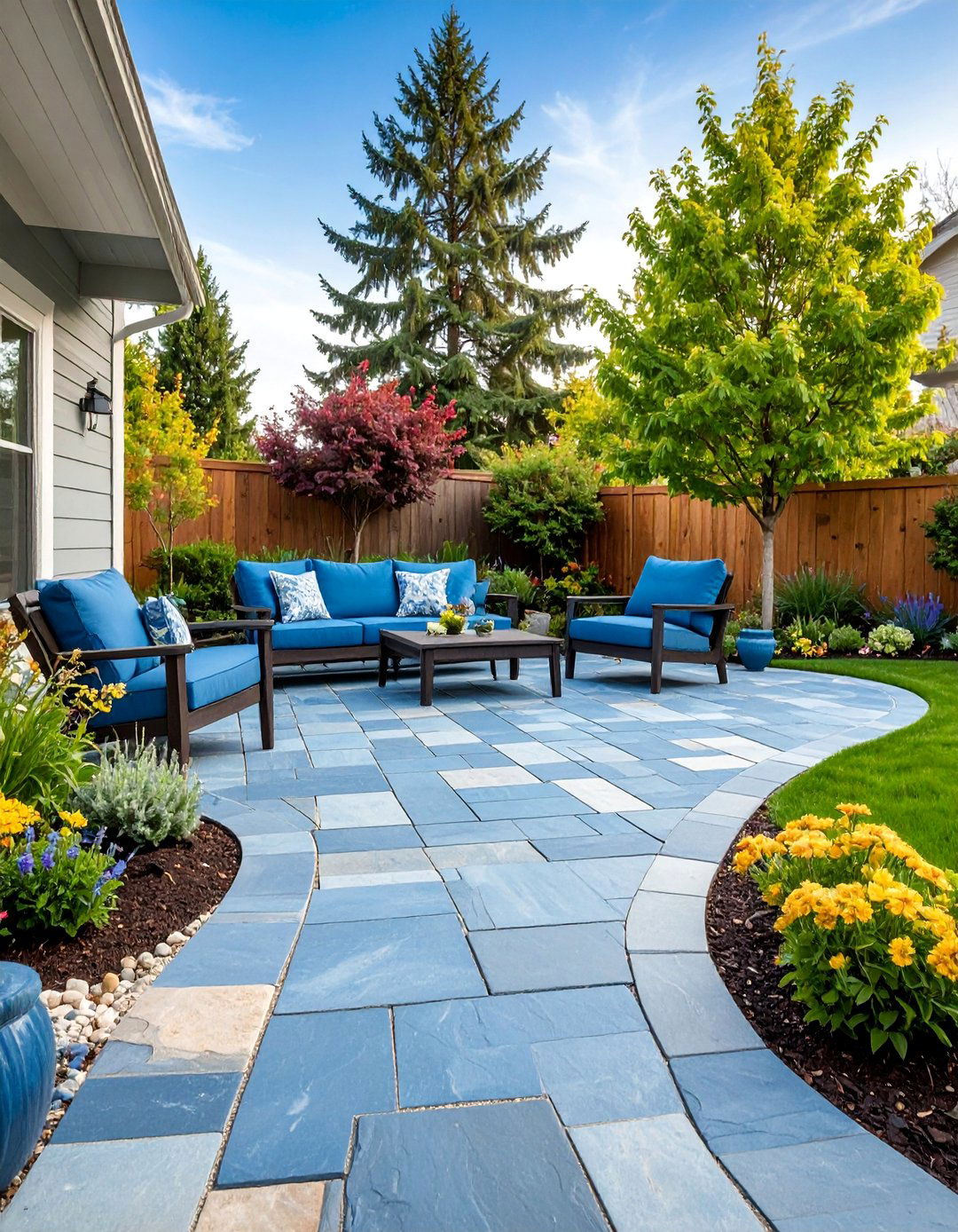 Ashlar Pattern Bluestone Patio - 25 Bluestone Patio Ideas