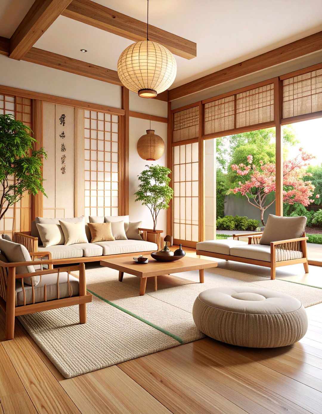 Asian Fusion Eclectic Living Room with Western Comfort - 25 Eclectic Living Room Ideas