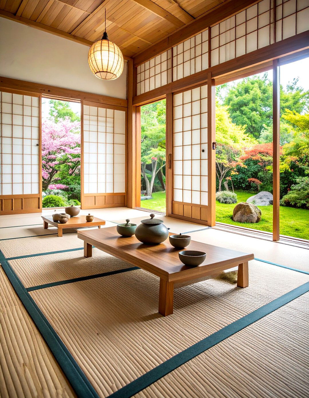 Asian Inspired Bay Window Tea Ceremony Space - 25 Bay Window Ideas