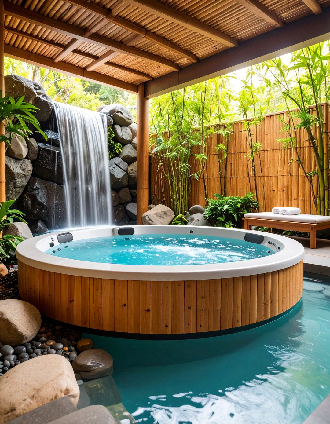 Asian Spa Inspired Hot Tub Design - 25 Hot Tub Landscaping Ideas