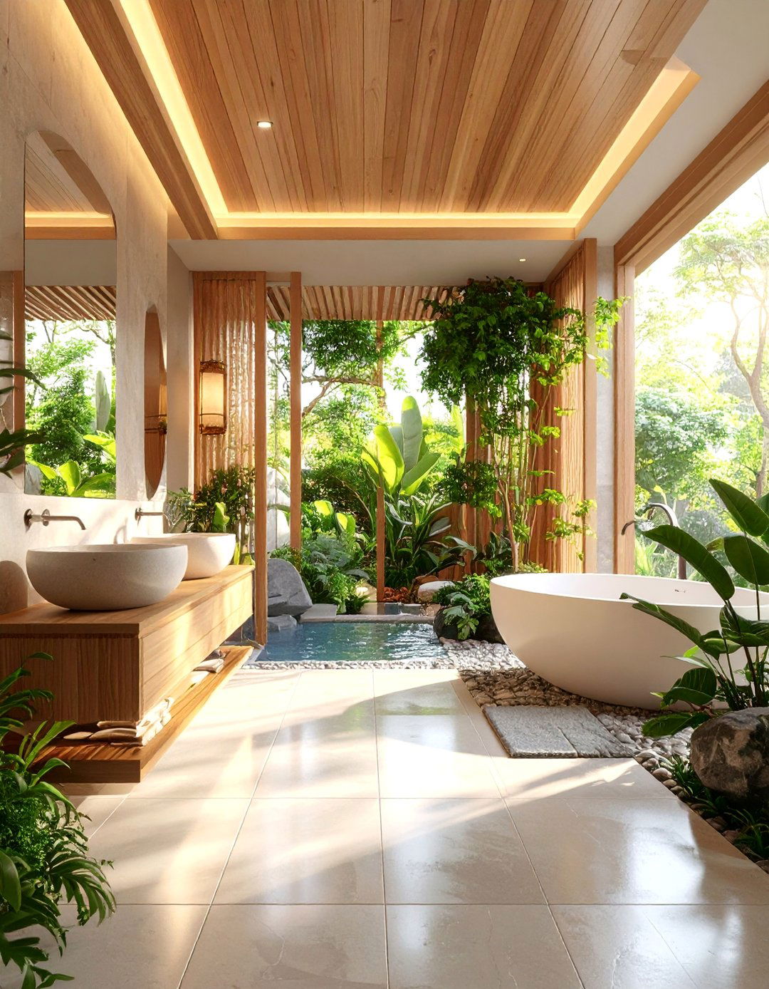 Asian Zen Bathroom with Contemporary Accents - 25 Eclectic Bathroom Ideas
