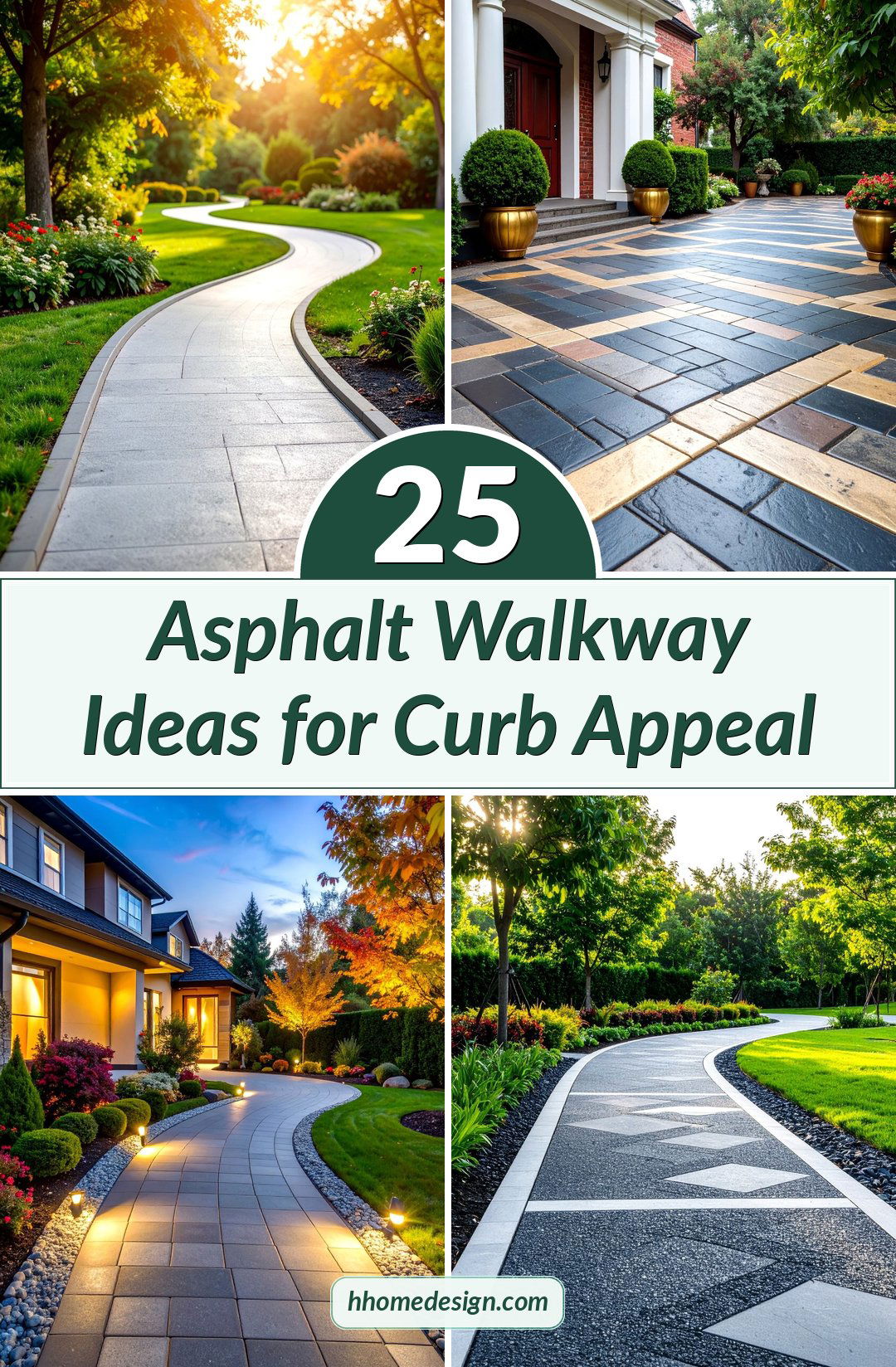 25 Asphalt Walkway Ideas for Curb Appeal