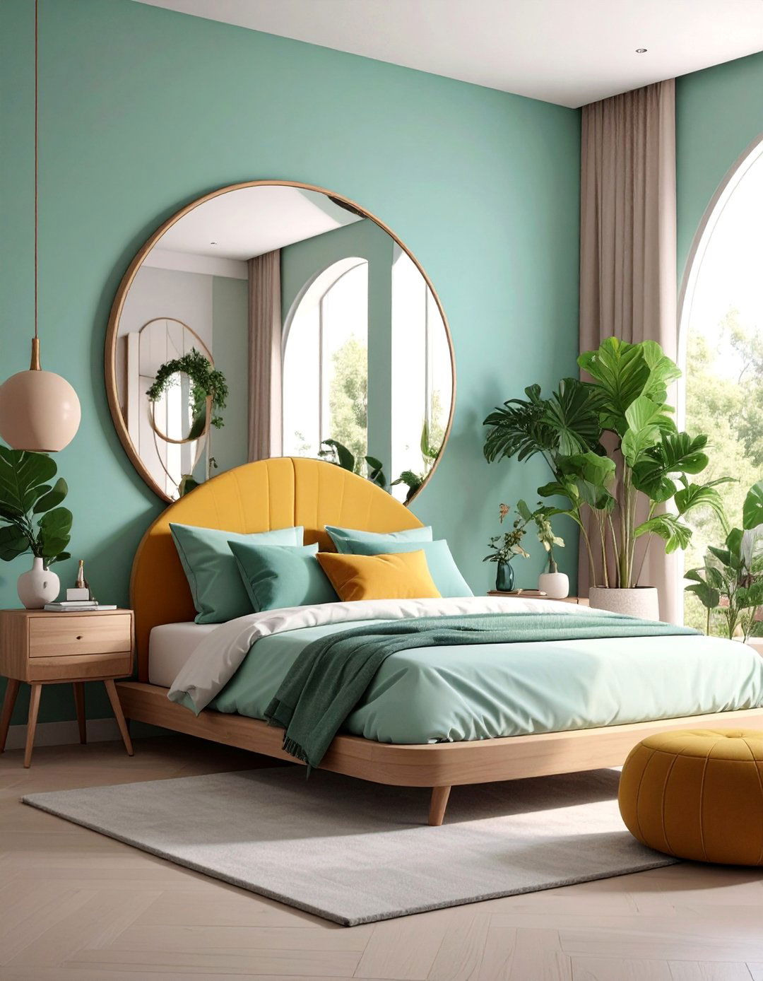Asymmetrical Blob Mirror with Organic Shape - 25 Bedroom Mirror Ideas