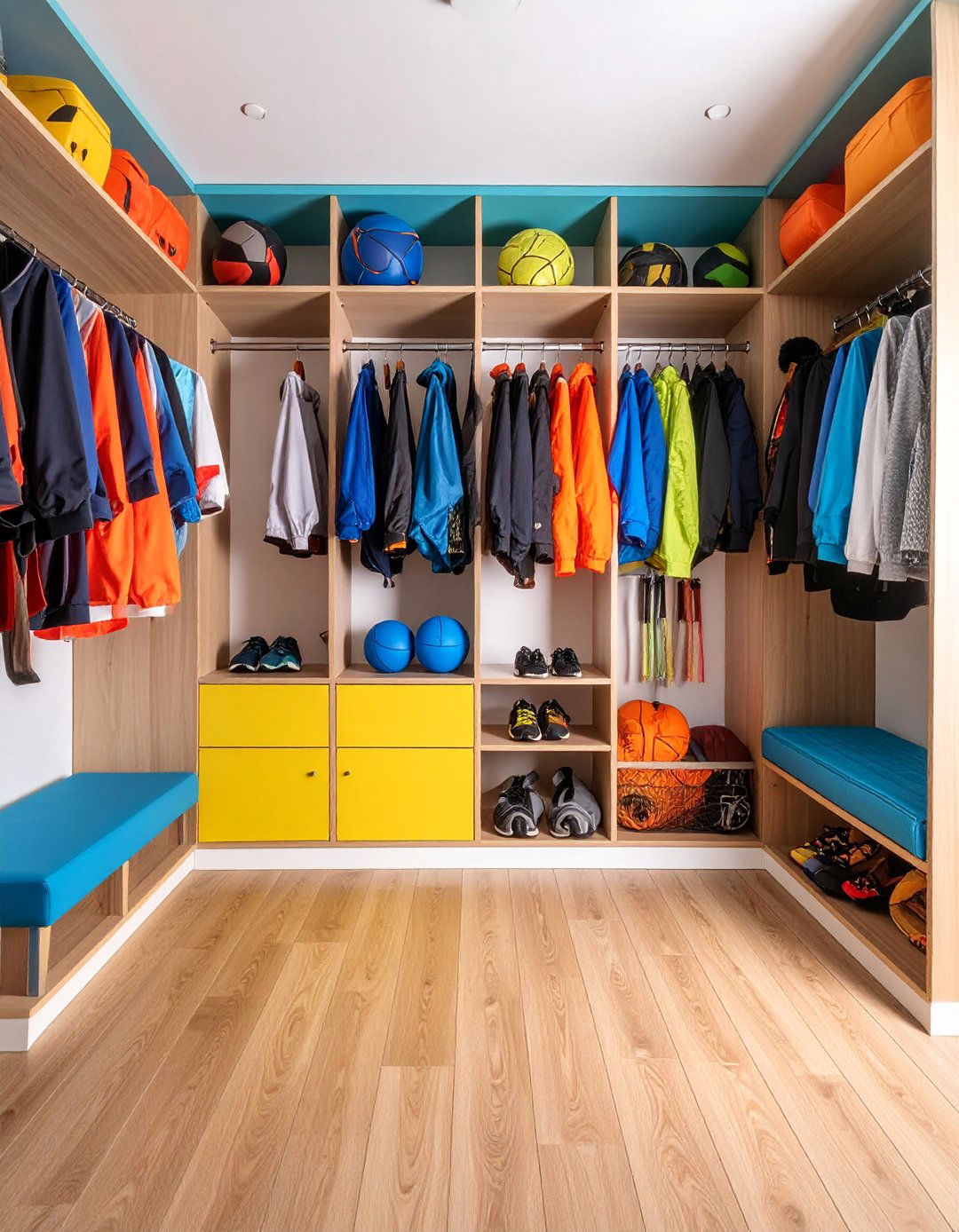 Athletic Equipment Entryway Organization - 25 Entryway Closet Ideas