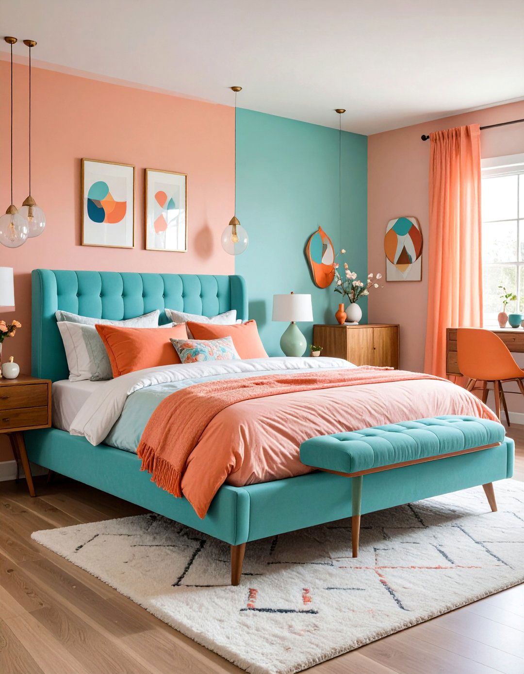 Atomic Family Bedroom with Suburban Modern Style - 25 60s Bedroom Ideas
