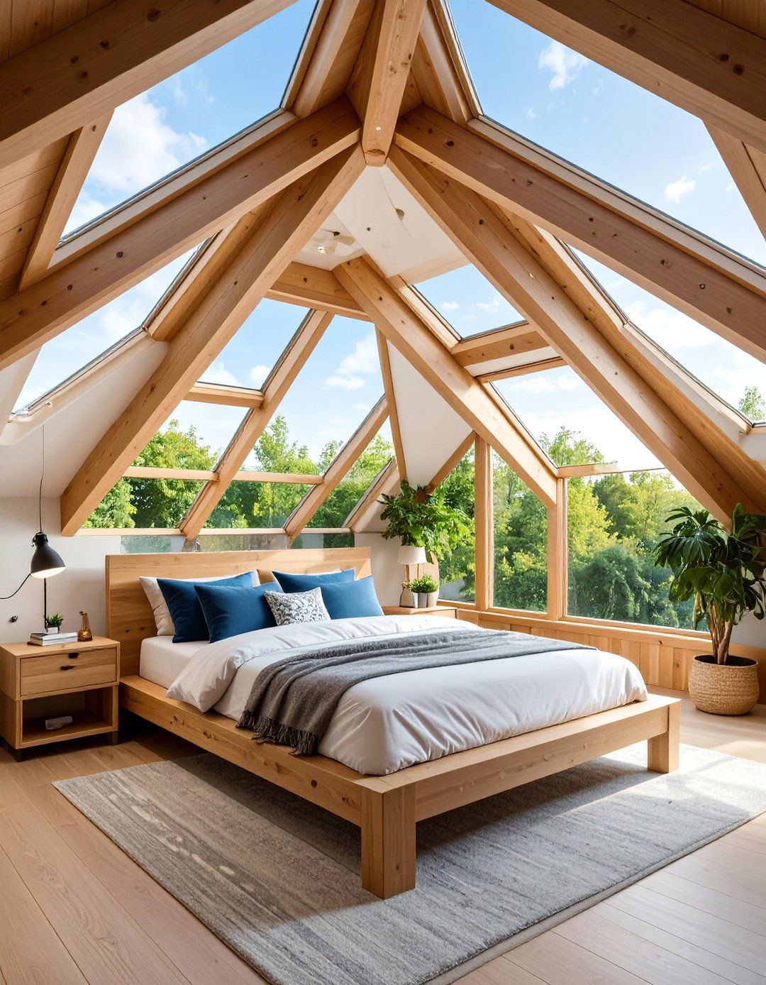 Attic Bed Nook with Skylight Integration - 25 Bed Nook Ideas