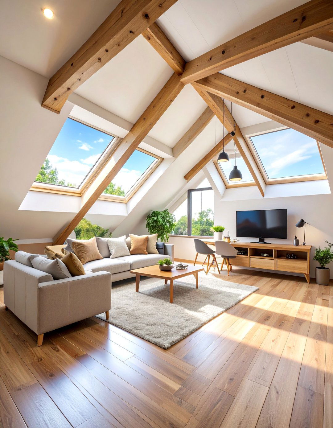 Attic Conversion Arcade Room with Sloped Ceiling Design - 25 Arcade Room Ideas