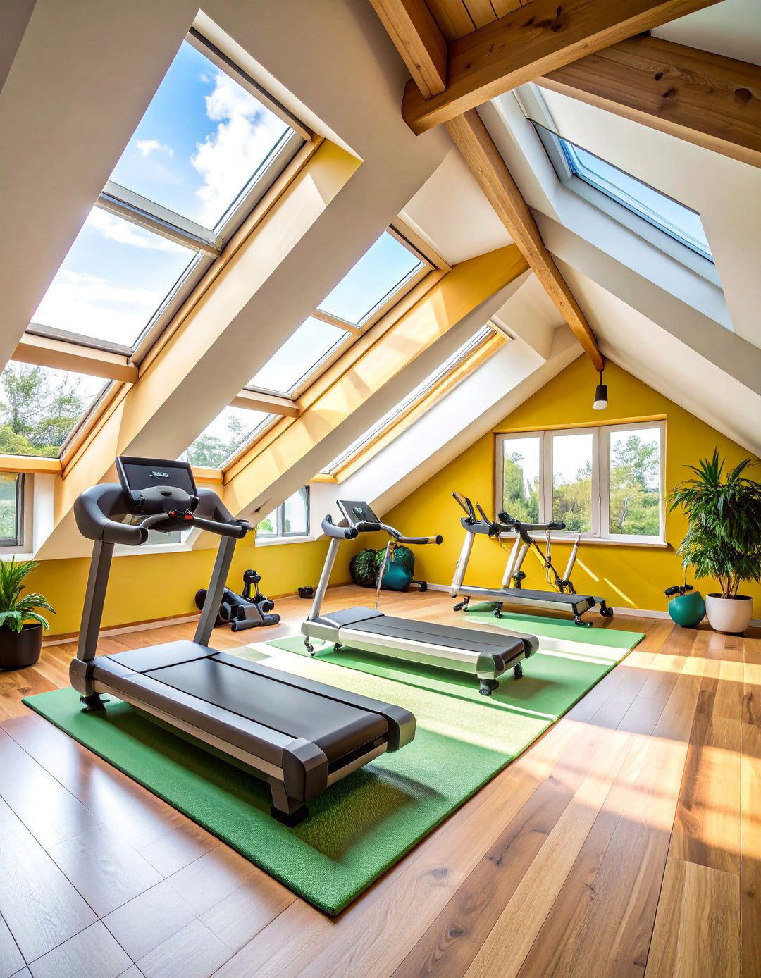 Attic Home Gym Conversion - 25 Home Gym Ideas