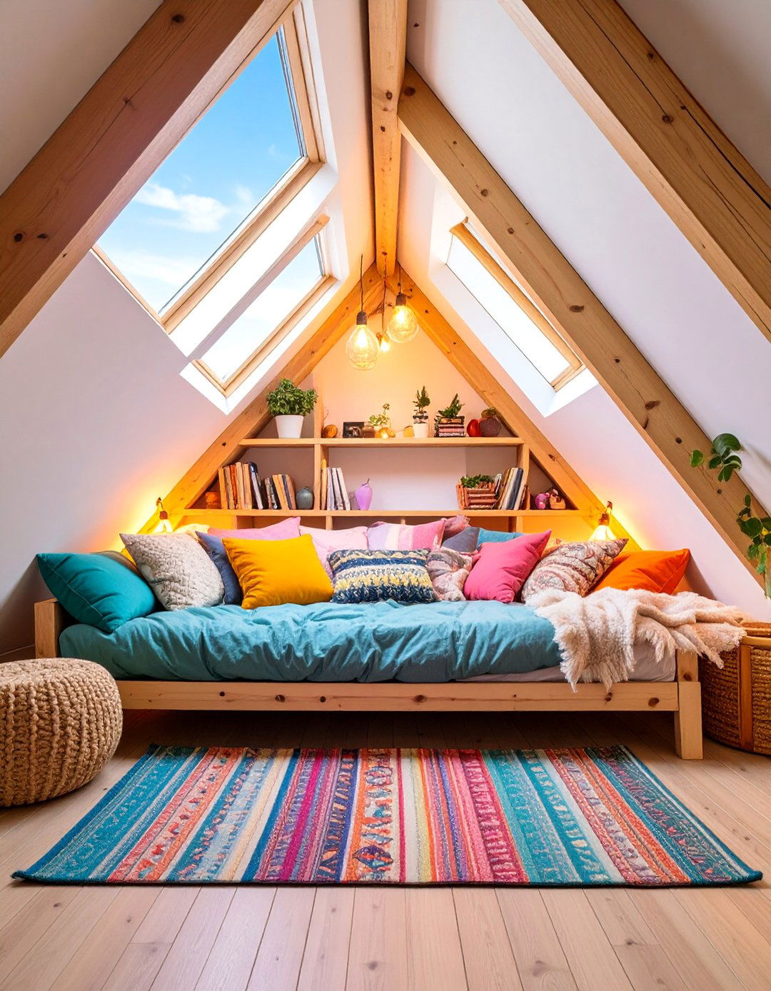 Attic Reading Hideaway with Sloped Ceilings - 25 Reading Room Ideas