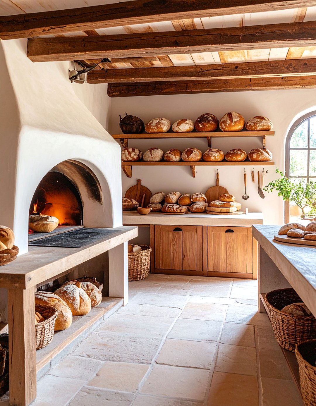 Authentic Spanish Bread Kitchen with Built in Oven - 25 Spanish Style Kitchen Ideas
