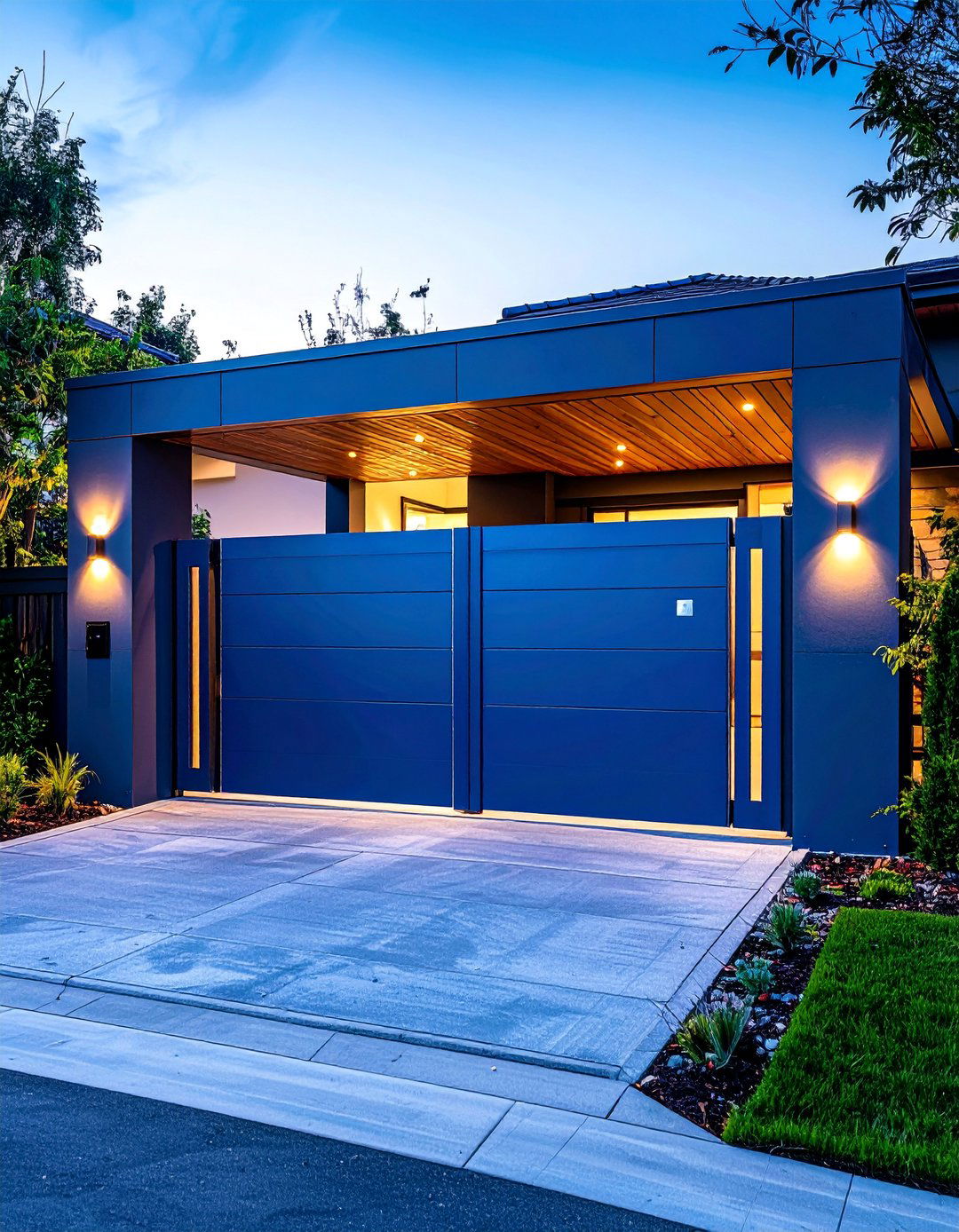 Automated Sliding Security Gate - 25 Front Door Gate Ideas