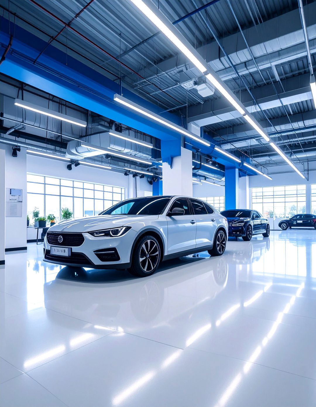 Automotive Showroom Man Cave with Car Display - 25 Man Cave Design Ideas