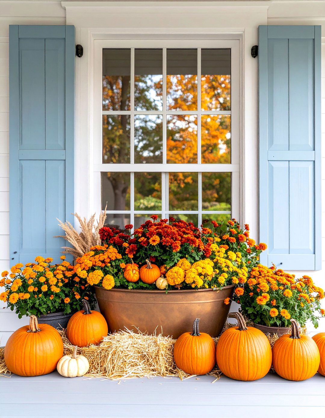 Autumn Harvest Window Box - 25 window box ideas