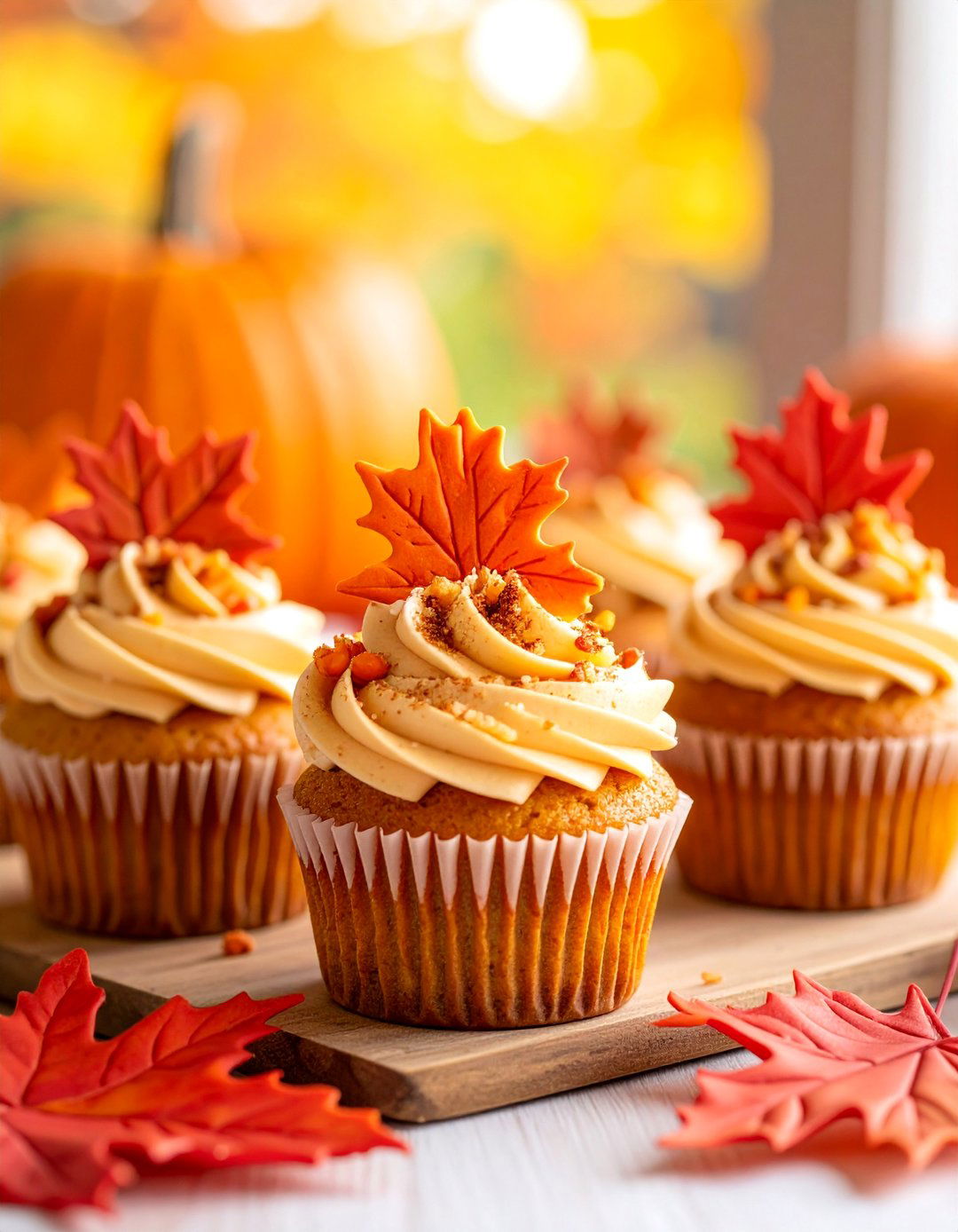 Autumn Wedding Cupcakes with Maple Buttercream and Cinnamon - 25 Wedding Cupcake Ideas