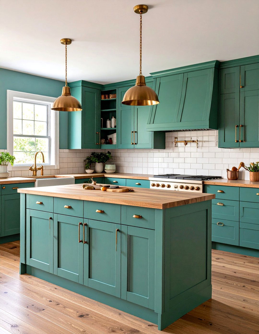Avocado Green Kitchen with Wood Grain Cabinets - 25 70s Kitchen Ideas