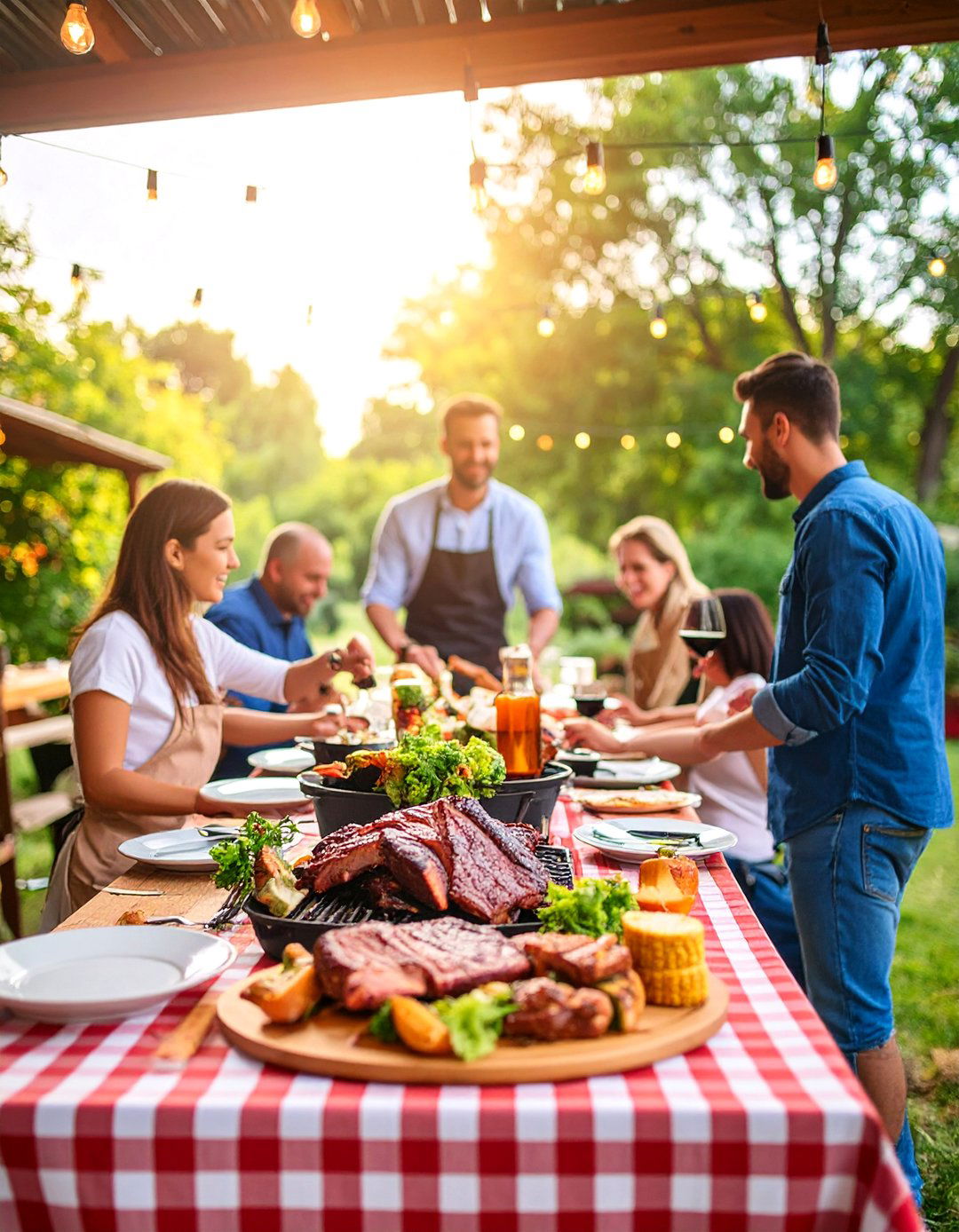 BBQ Smokehouse Buffet with Live Carving - 25 Wedding Buffet Ideas