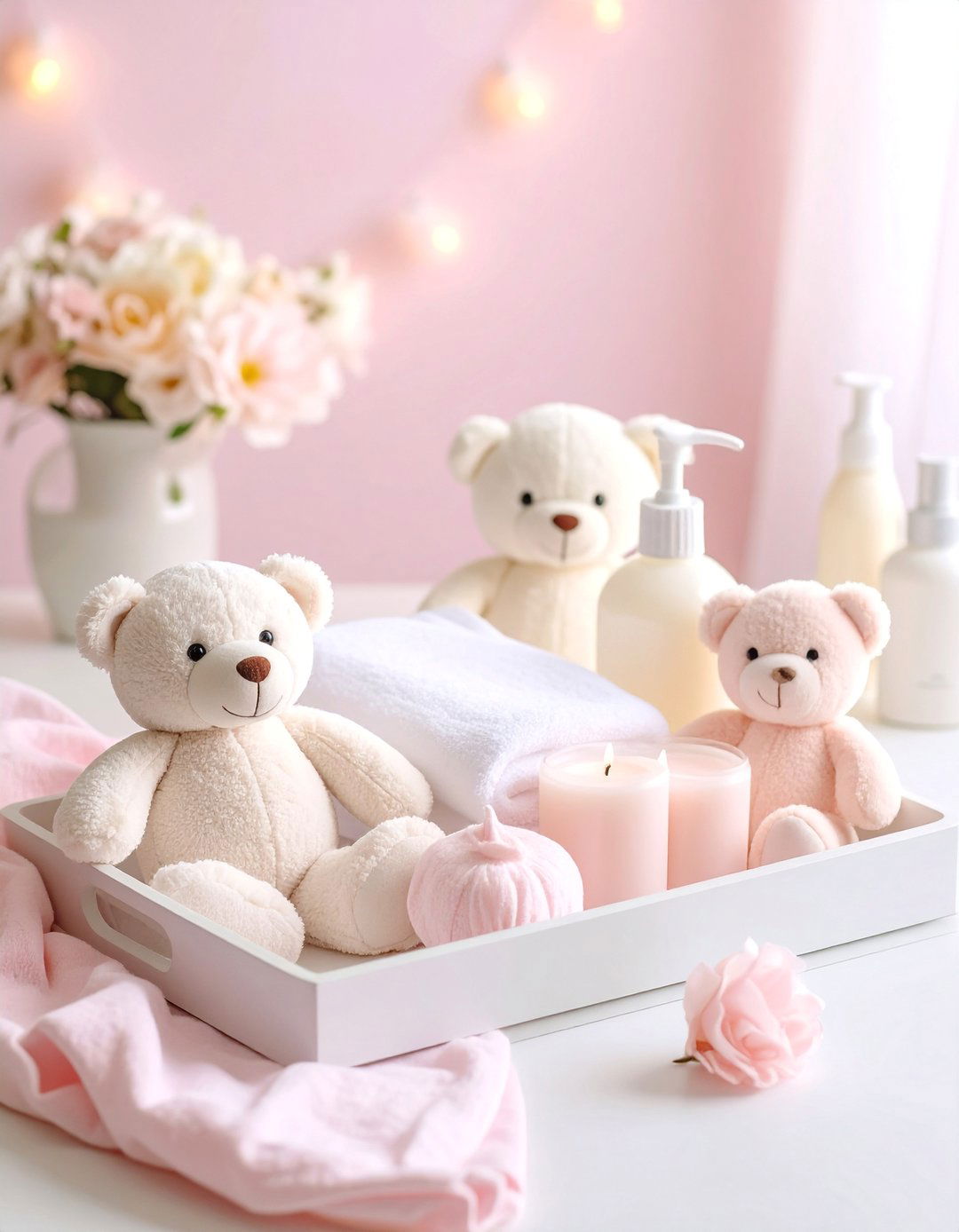Baby Nursery Soft Pastel Sweet Dreams Station - 25 Tray Decor Ideas