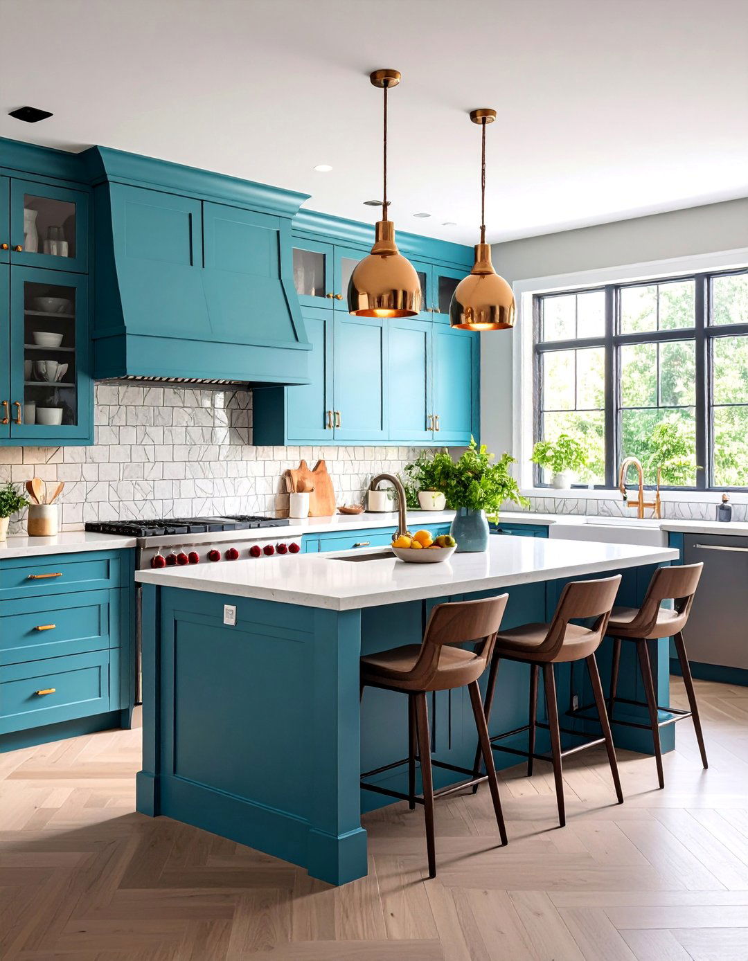 Backsplash Mixing Eclectic Kitchen with Artistic Walls - 25 Eclectic Kitchen Ideas