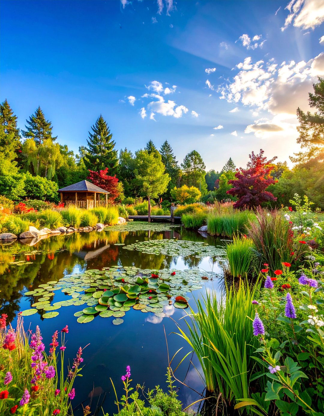 Backyard Wildlife Habitat Duck Pond with Native Ecosystem - 25 Duck Pond Ideas