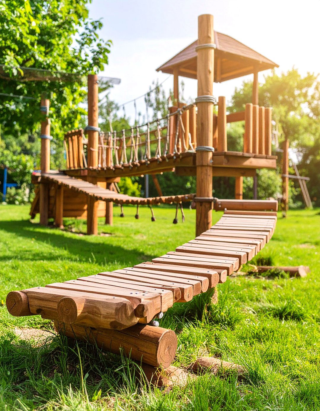 Balance Challenge Course with Progressive Difficulty Levels - 25 Backyard Ideas for Kids