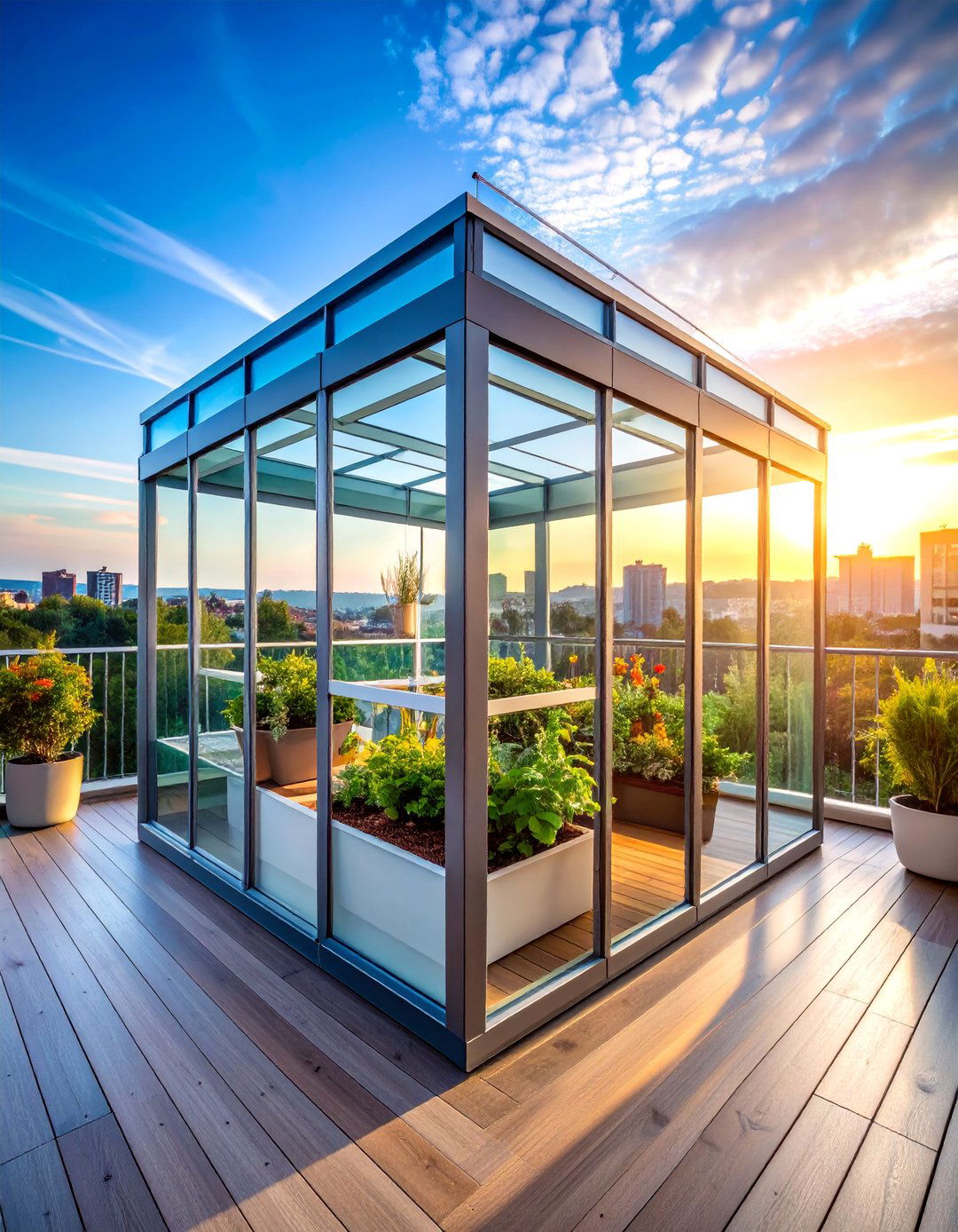 Balcony Greenhouse Mini Structure with Season Extension - 25 Urban Garden Ideas