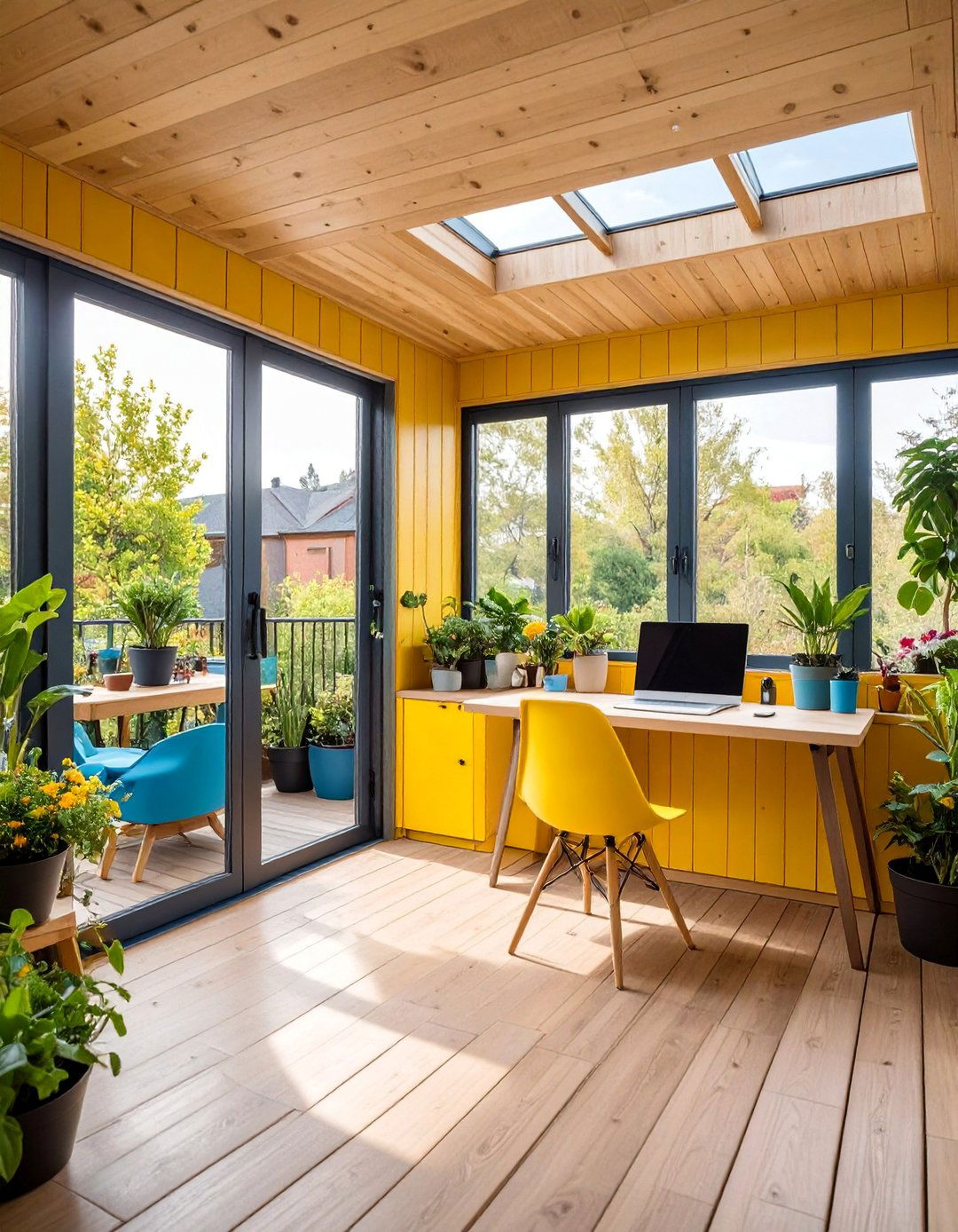 Balcony Office Garden Shed with Complete Privacy - 25 Balcony Office Ideas