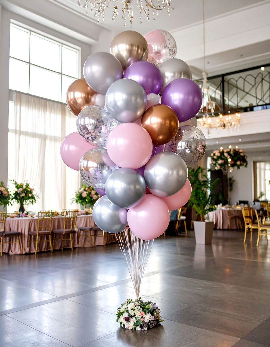 Balloon Cluster Centerpiece - 25 non-floral wedding centerpiece ideas