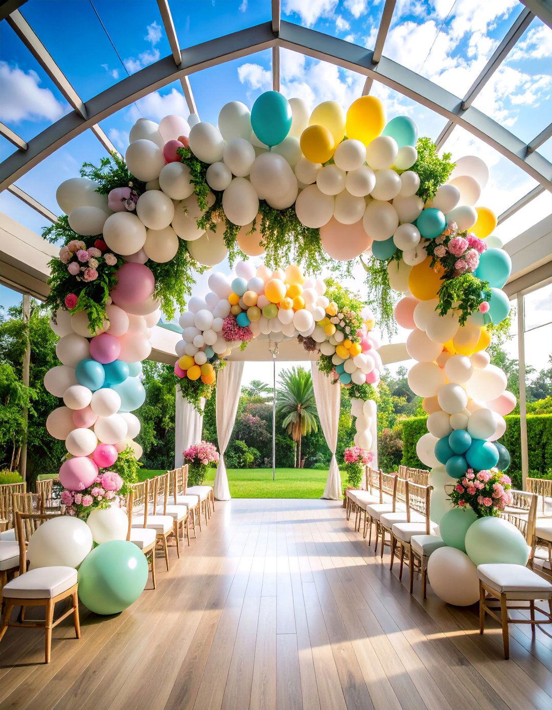 Balloon Installation Wedding Backdrop - 25 Wedding Backdrop Ideas