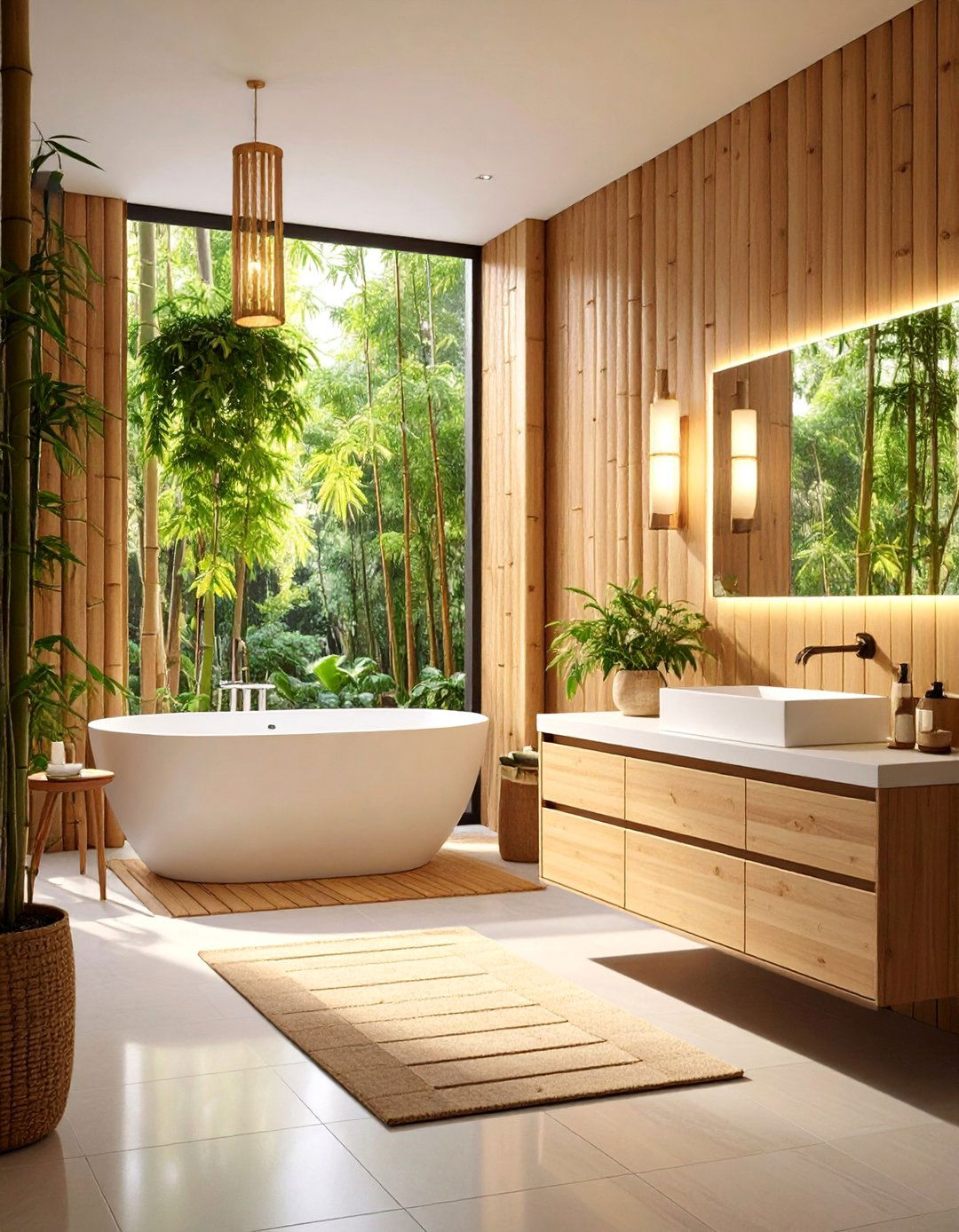 Bamboo Forest Bathroom Retreat - 25 Zen Bathroom Ideas
