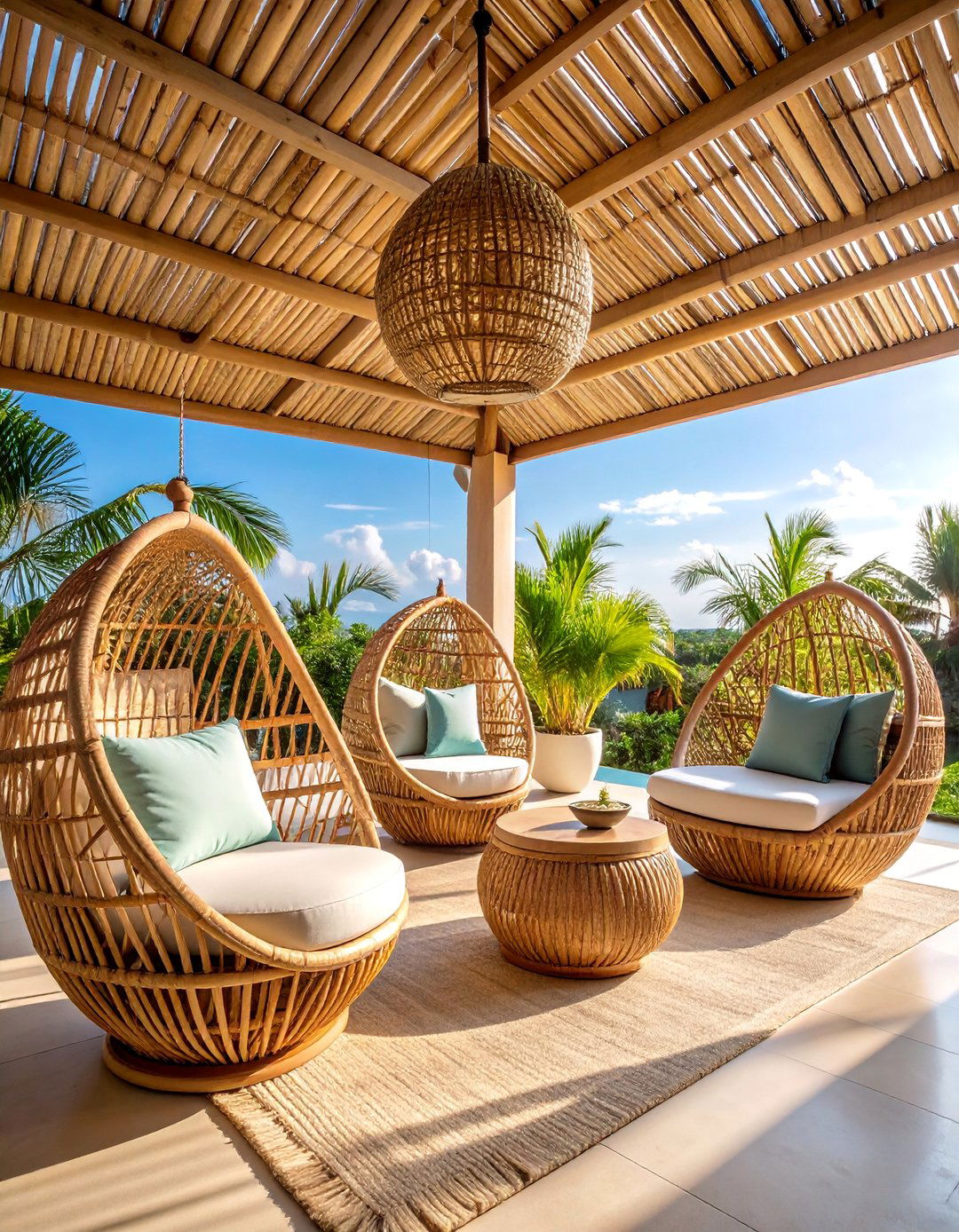 Bamboo Mat Pergola Roof - 25 Pergola Roof Ideas