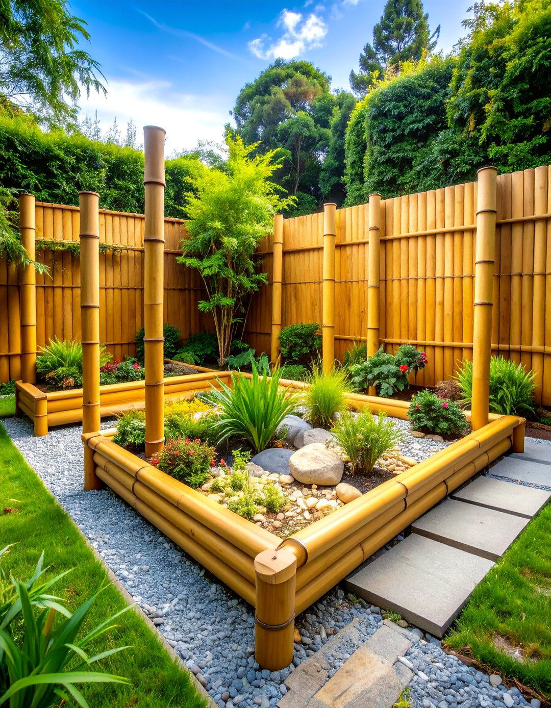 Bamboo Natural Raised Garden Bed - 25 Raised Garden Bed Ideas