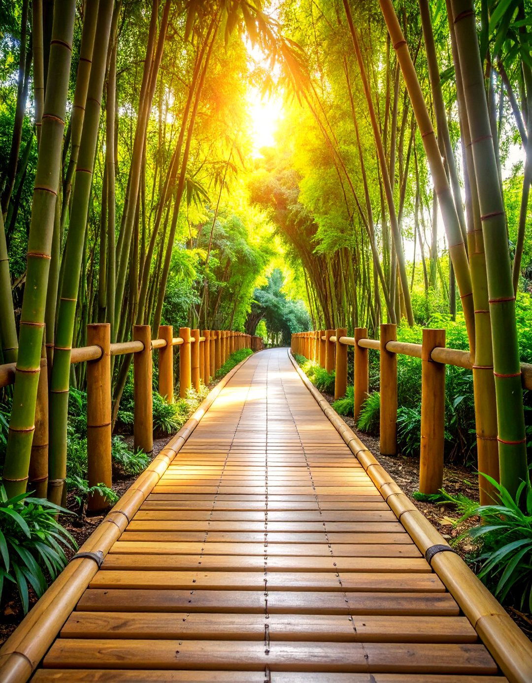 Bamboo Plank Walkway - 25 Natural Walkway Ideas