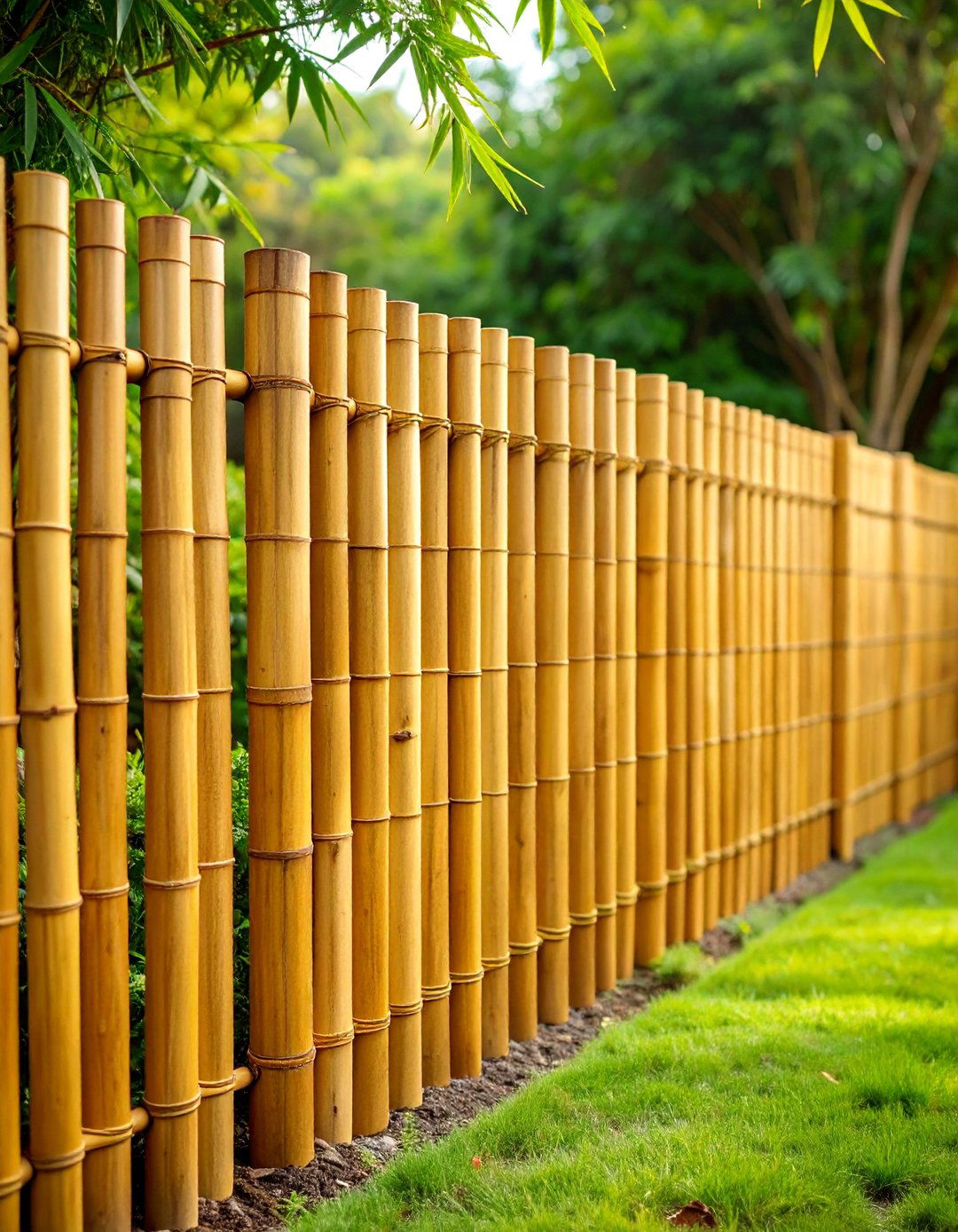 Bamboo Roll Fence for Asian Inspired Gardens - 25 Vegetable Garden Fence Ideas