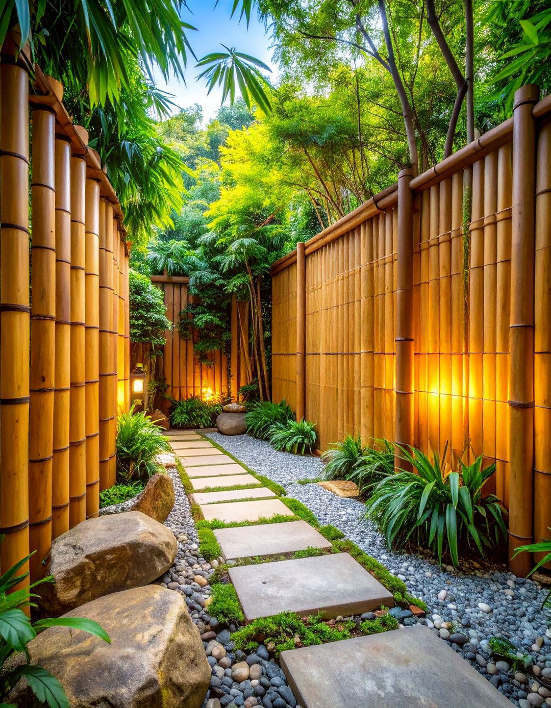 Bamboo Screen Privacy Sanctuary - 25 Garden Divider Ideas