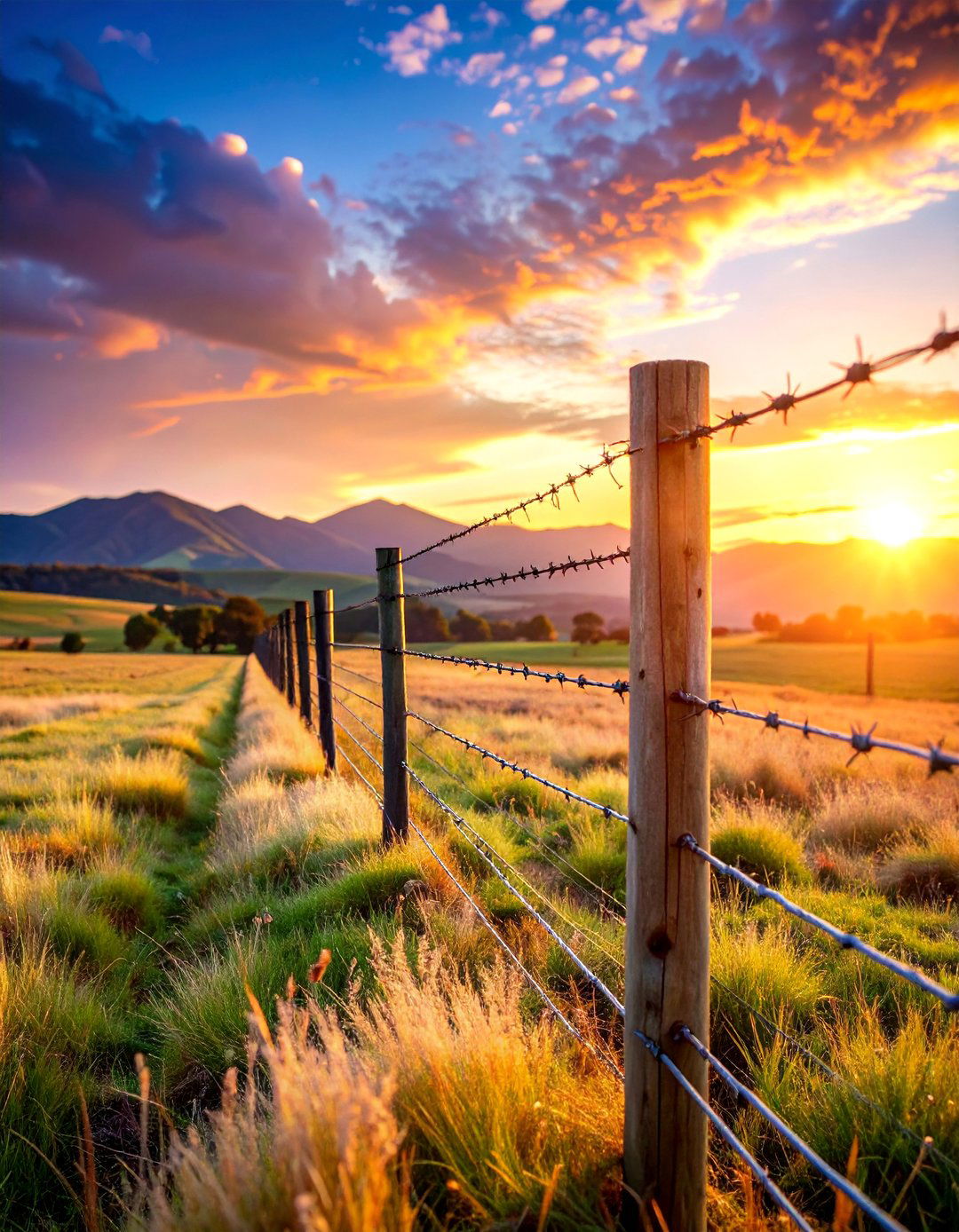 Barbed Wire Farm Fence for Cattle Operations - 25 Farm Fence Ideas