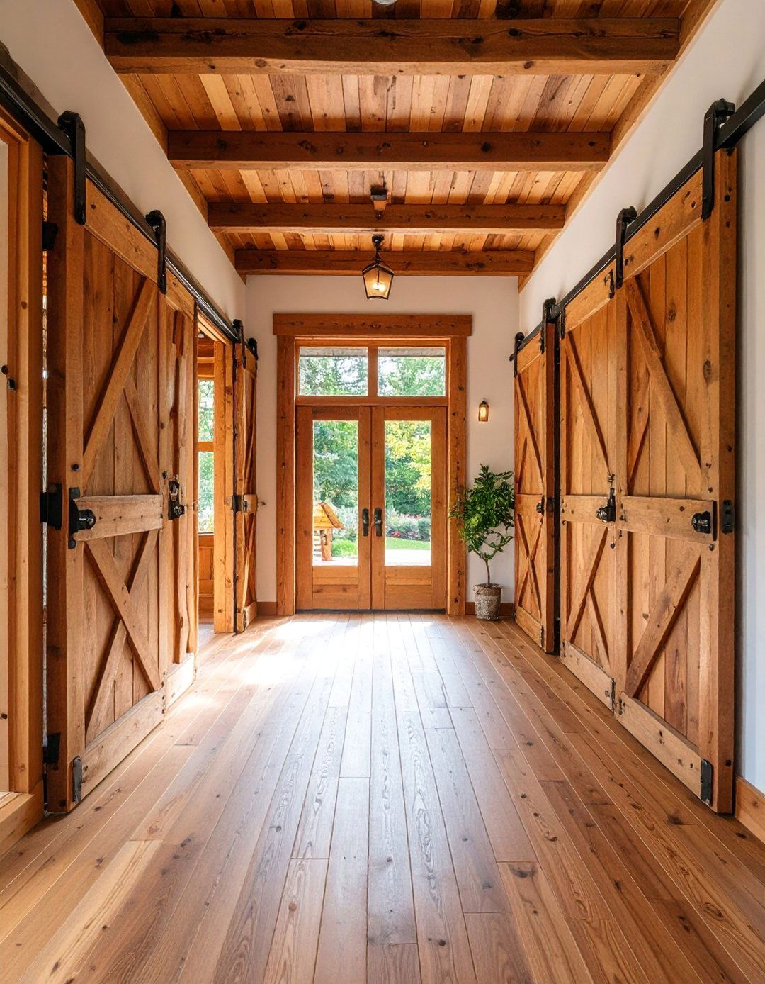 Barn Door Interior Partitions - 25 Rustic Barndominium Interior Design Ideas