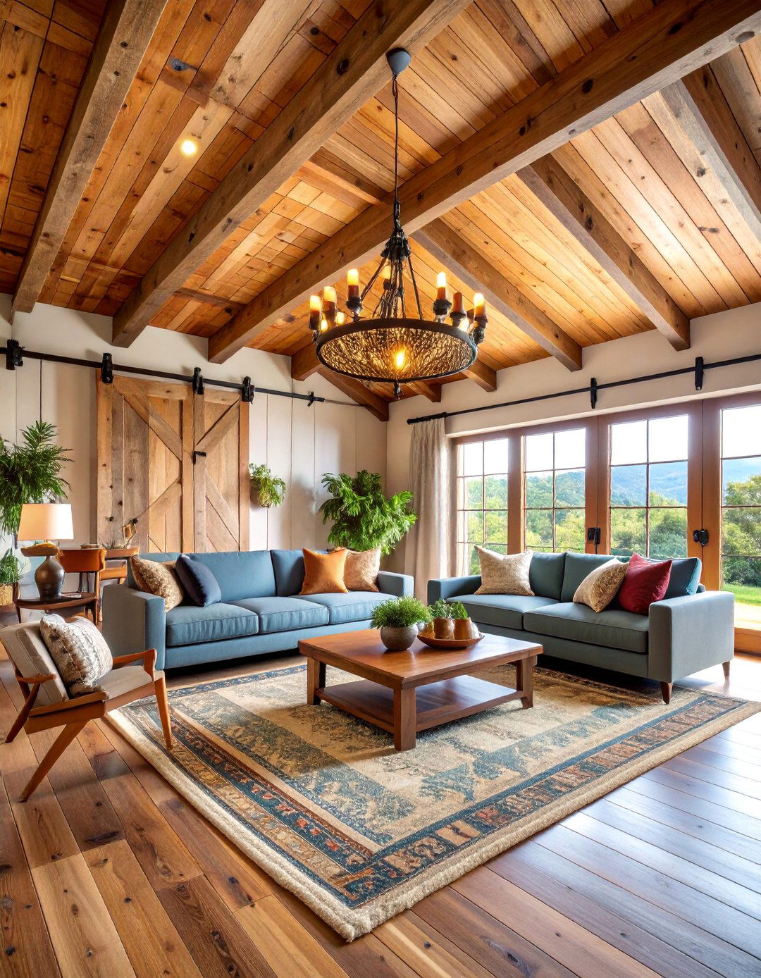 Barn Door Style Shiplap Ceiling - 25 Shiplap Ceiling Ideas