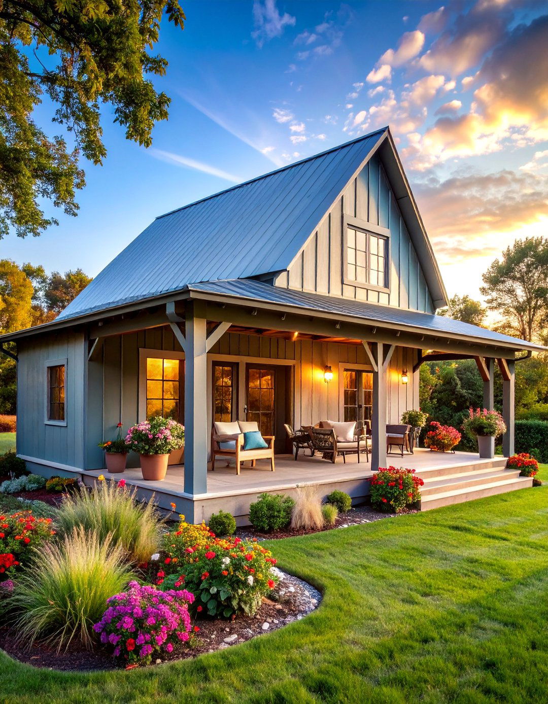 Barn Style Metal Porch Roof - 25 Metal Roof Porch Design Ideas