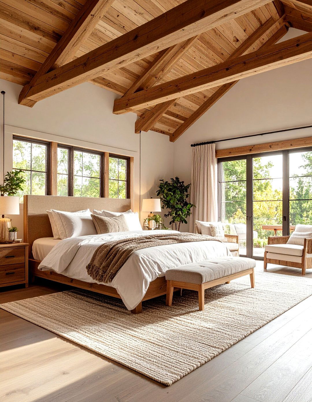 Barndominium Master Bedroom with Vaulted Ceiling Sanctuary - 25 Barndominium Interior Ideas