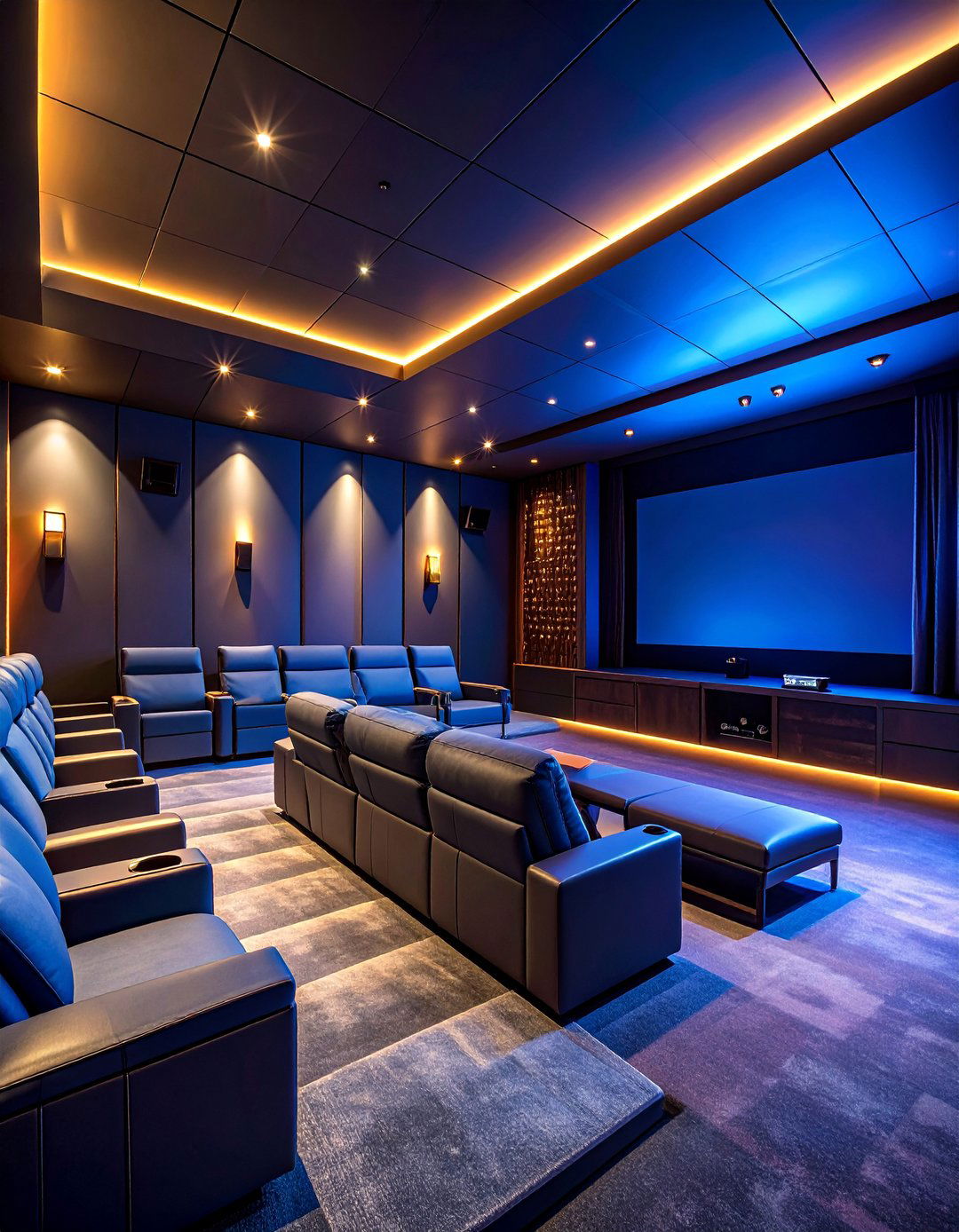 Barndominium Theater Room with Acoustic Treatments - 25 Barndominium Interior Ideas