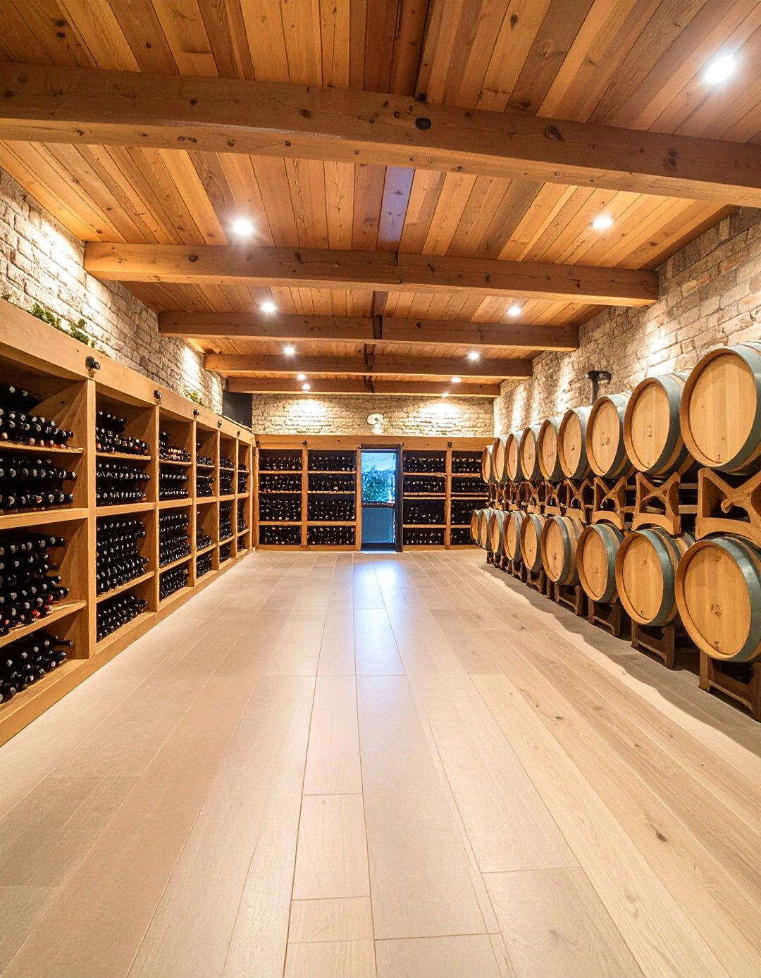 Barndominium Wine Cellar with Climate Control Features - 25 Barndominium Interior Ideas
