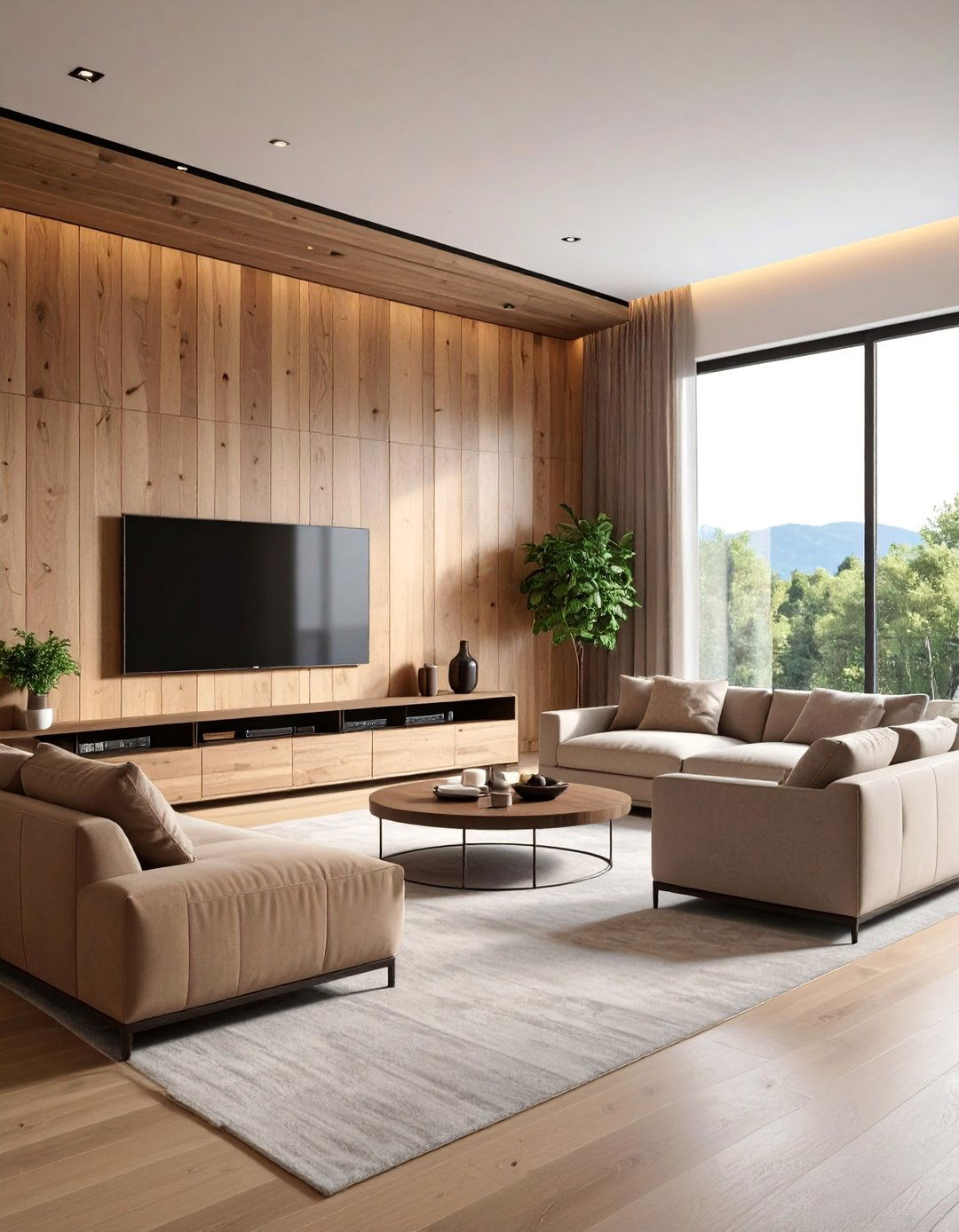 Barnwood Feature Wall with Built in Entertainment Center - 25 Barnwood Accent Wall Ideas