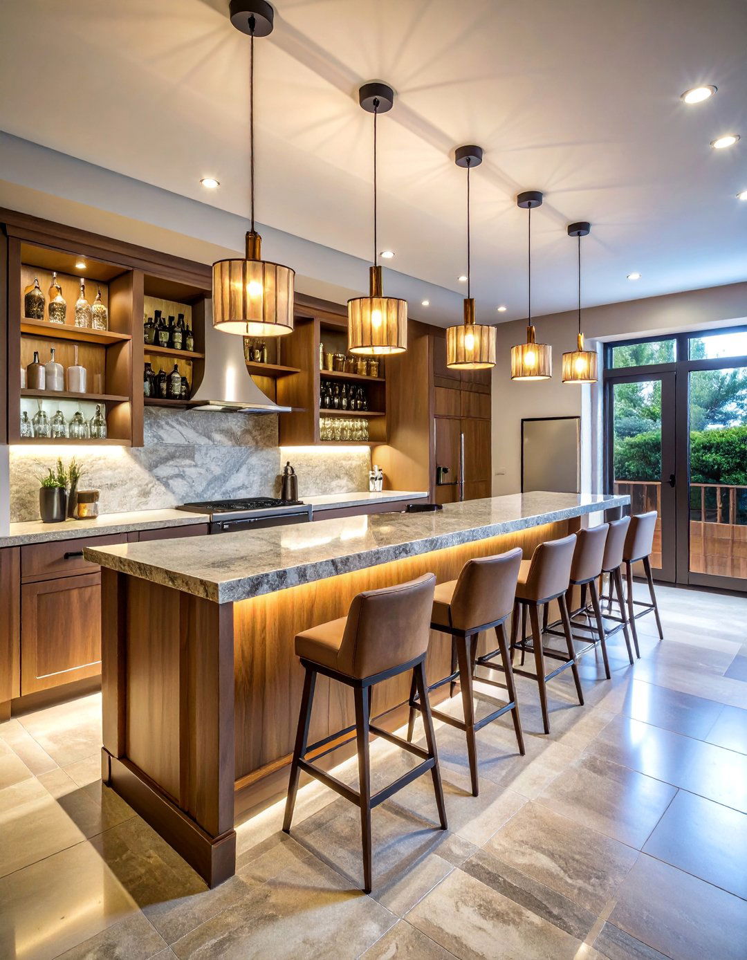 Basement Bar and Lounge with Wet Bar - 25 basement decorating ideas