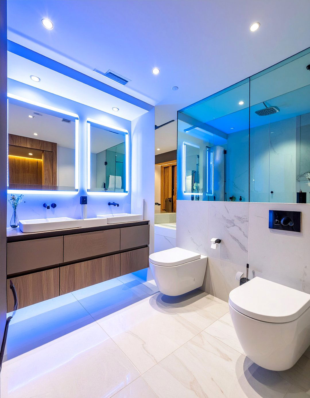 Basement Bathroom with Smart Technology Integration - 25 Basement Bathroom Ideas