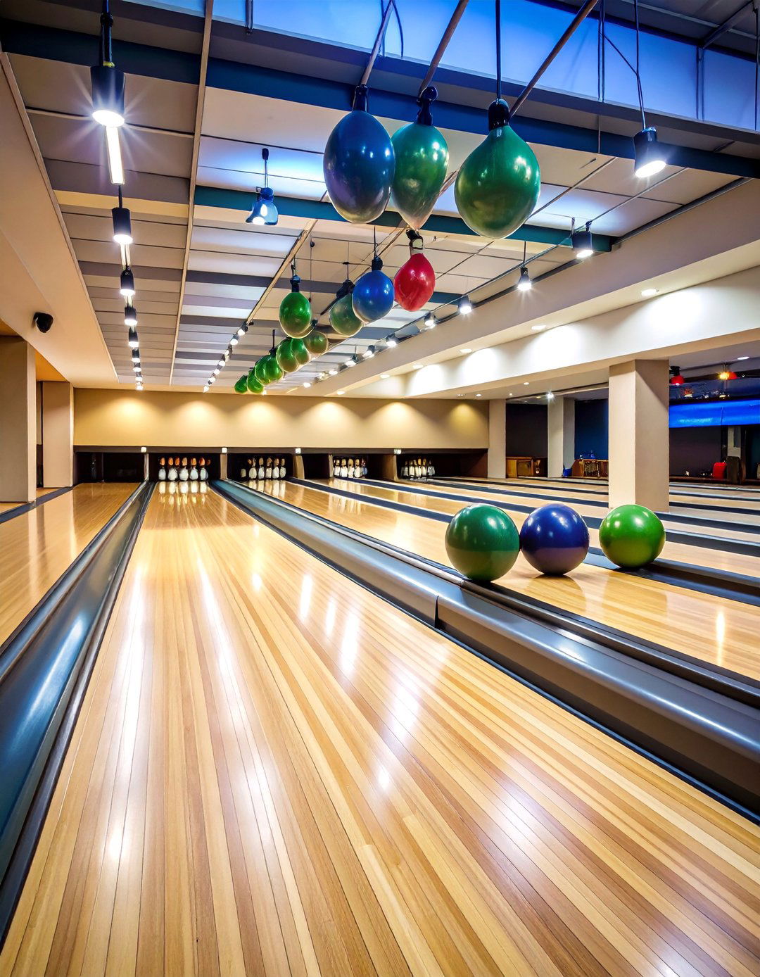 Basement Bowling Alley with Professional Features - 25 Basement Game Room Ideas