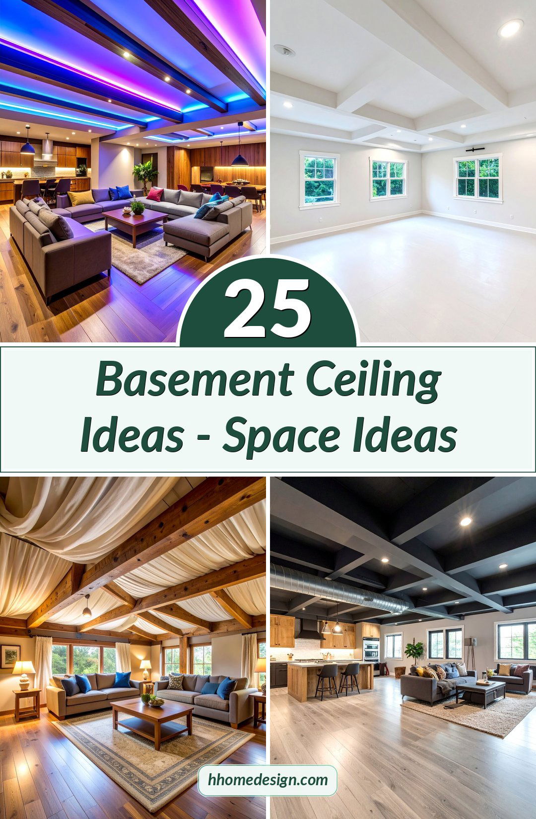 25 Basement Ceiling Ideas - Space Ideas