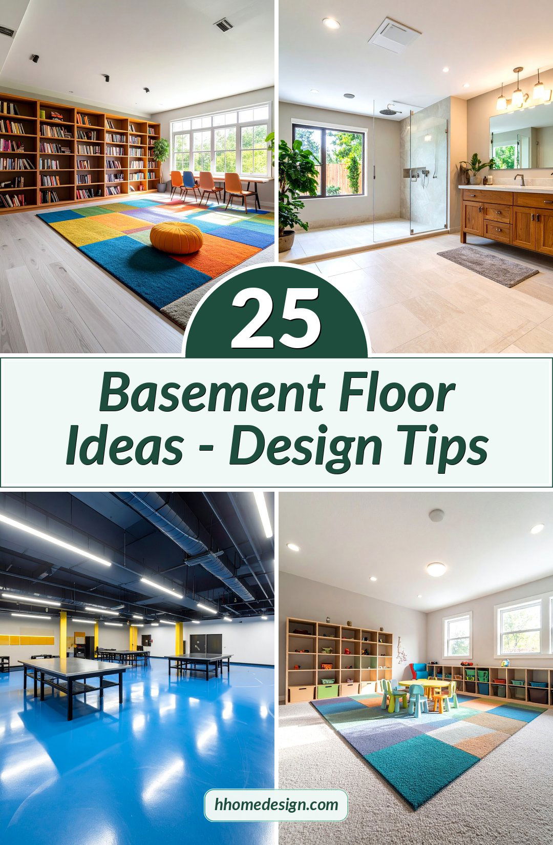 25 Basement Floor Ideas - Design Tips