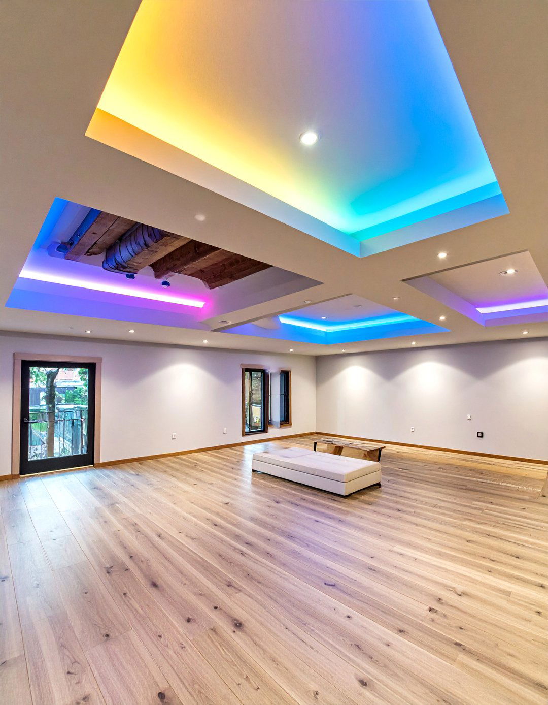 Basement Lighting with Cove and Tray Ceilings - 25 Basement Lighting Ideas