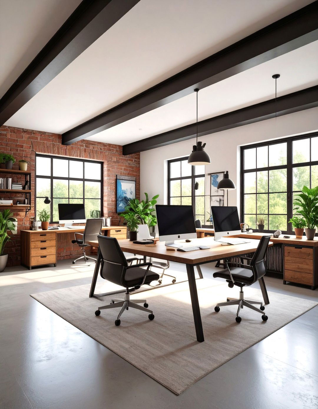 Basement Office with Vaulted Ceiling Design - 25 basement office ideas