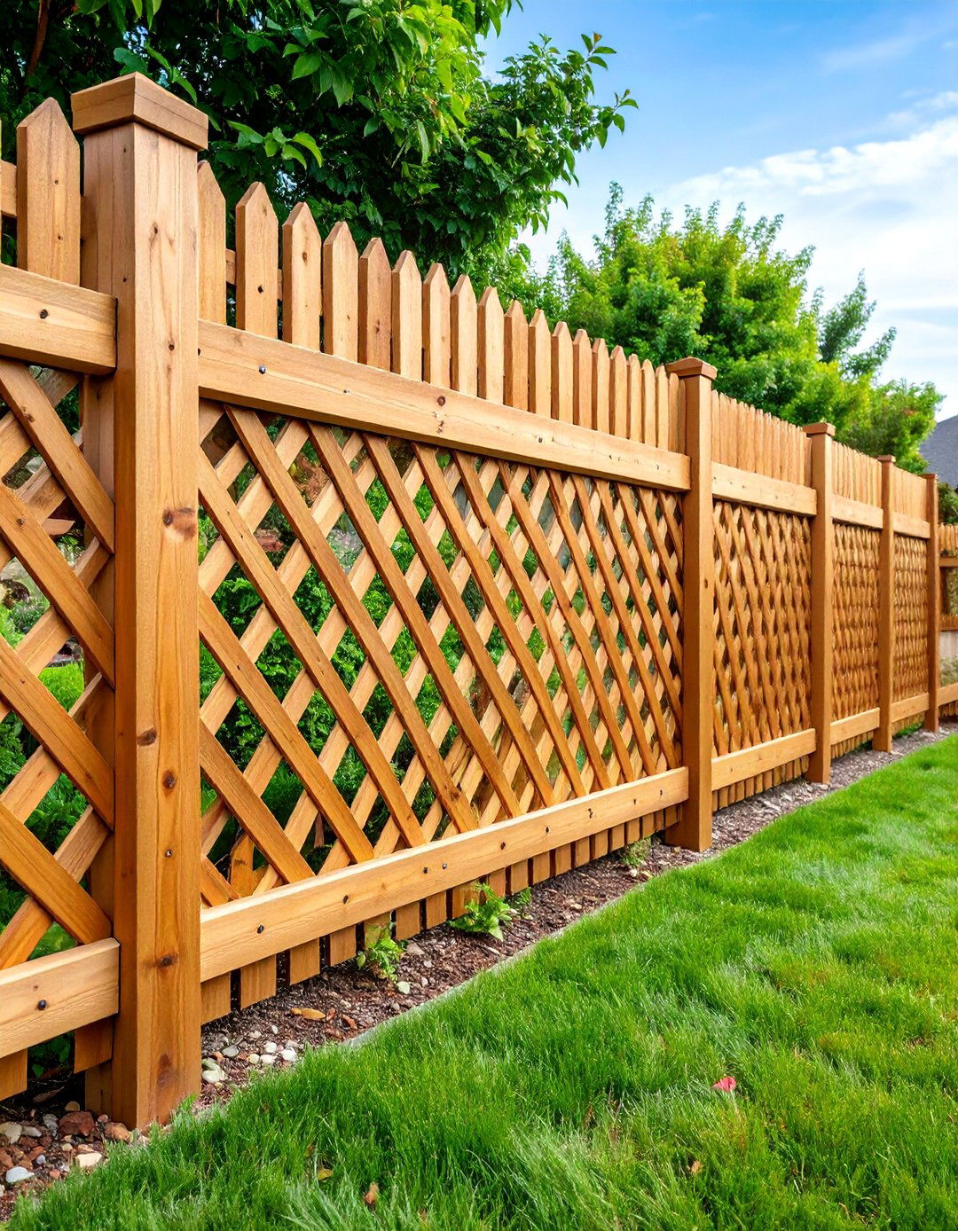 Basket Weave Wooden Dog Fence - 25 Dog Fence Ideas
